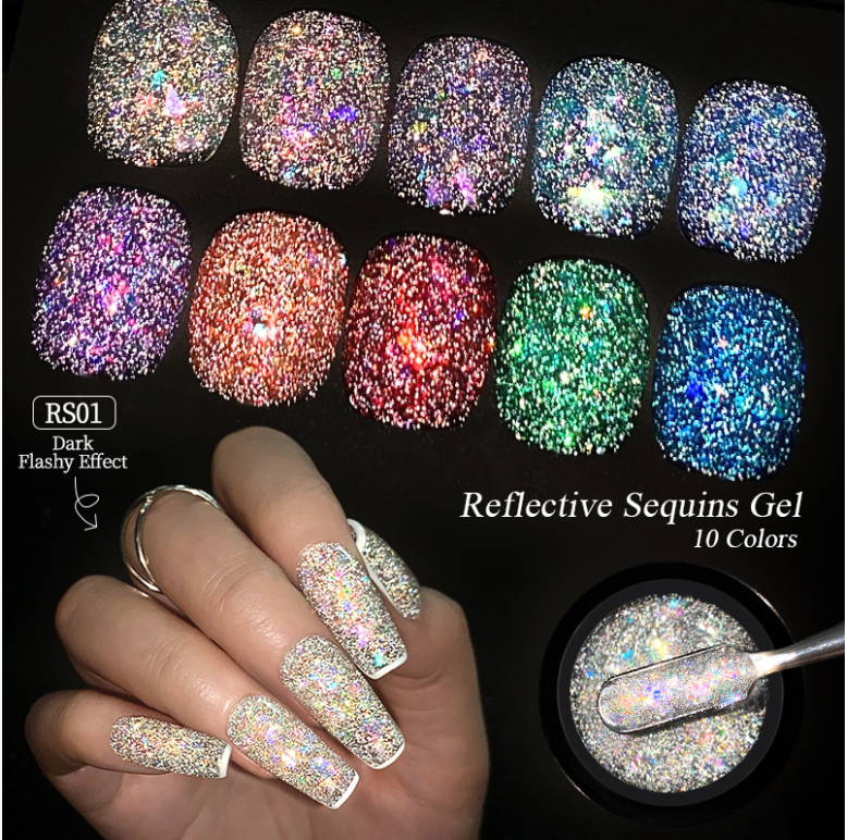 Glitter para Uñas 12 Colores Flakes, Brillantes para Uñas Purpurina Nail  Art Decoración : : Belleza