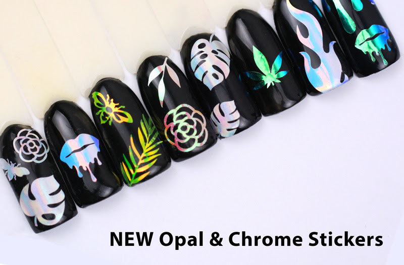 OPAL & CHROME STICKERS - WHATS UP NAILS